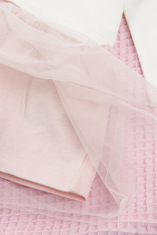 Robe trompe-l’œil - Ecru et rose