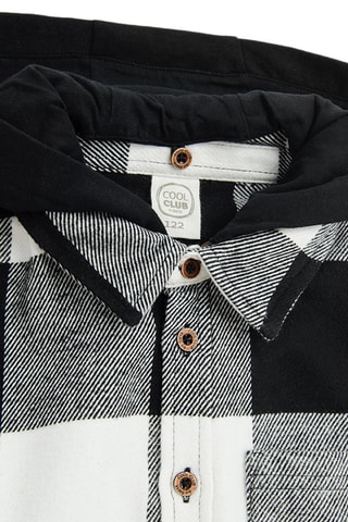 Chemise à capuche - Ecru et noir