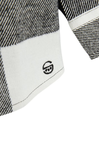 Chemise à capuche - Ecru et noir