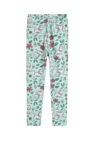 Legging Marie Les Aristochats Disney - Vert d'eau et blanc