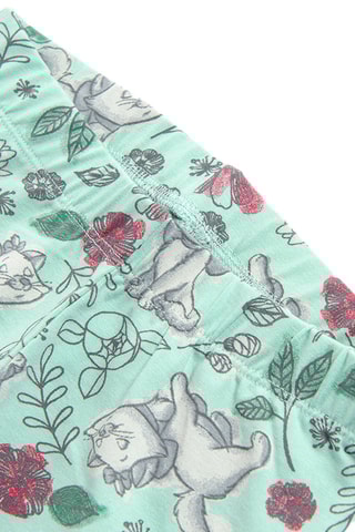 Legging Marie Les Aristochats Disney - Vert d'eau et blanc