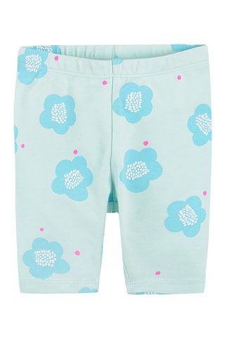 3 leggings Mauve, vert d’eau et jaune