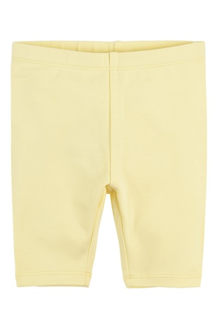 3 leggings Mauve, vert d’eau et jaune