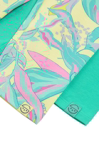 2 leggings - Vert et jaune