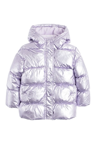 Doudoune à capuche - Mauve