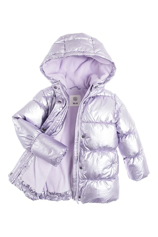 Doudoune à capuche - Mauve