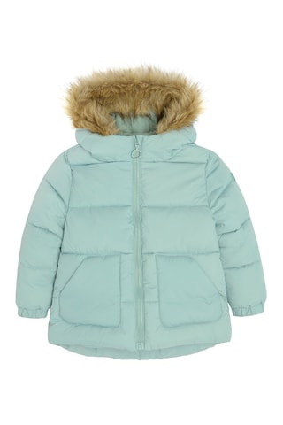 Doudoune à capuche - Vert d’eau