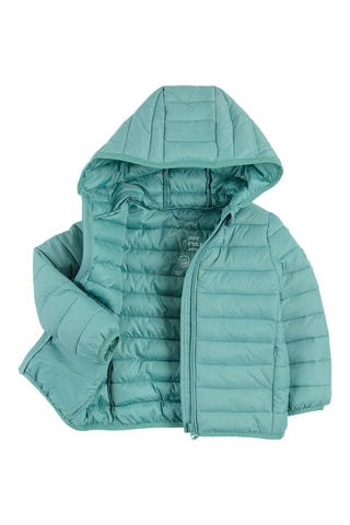 Doudoune à capuche - Turquoise