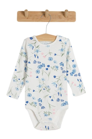 3 bodys - Saumon, ciel et blanc