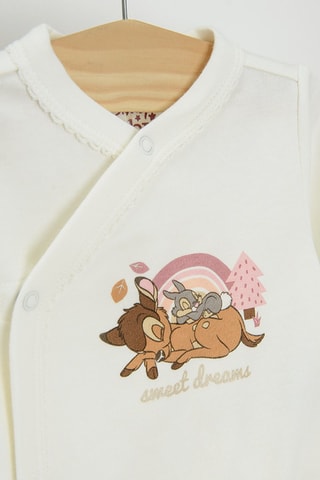 2 bodys Bambi et Panpan Bambi Disney - Rose et blanc