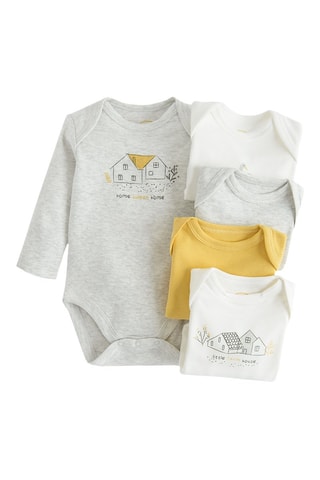 5 bodys - Jaune et écru