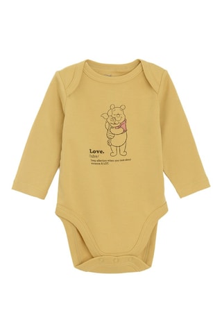 5 bodys Winnie l'Ourson Disney - Blanc et jaune