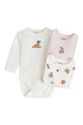 3 bodys Bambi et Mrs Rabbit Bambi Disney - Multicolore