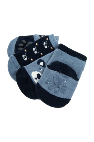 2 paires de chaussettes antidérapantes - Bleu