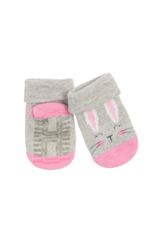 Chaussettes antidérapantes - Gris clair chiné