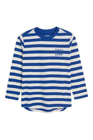 T-shirt - Bleu roi et balnc