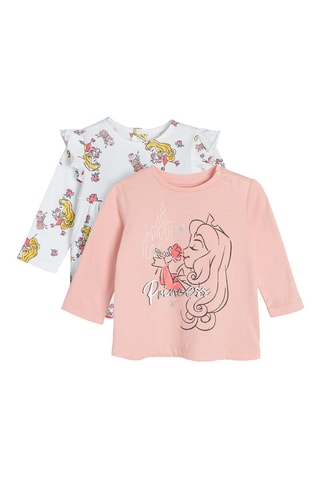 2 t-shirts Aurore La Belle au Bois Dormant Disney - Blanc et rose poudré