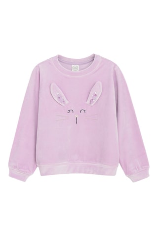 Sweat en velours à oreille - Violet