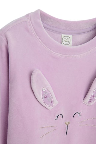 Sweat en velours à oreille - Violet