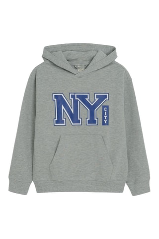 Sweat à capuche - Gris clair chiné