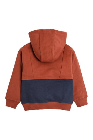 Sweat à capuche - Rouge brique chiné