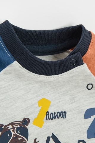 Sweat - Beige et bleu cobalt