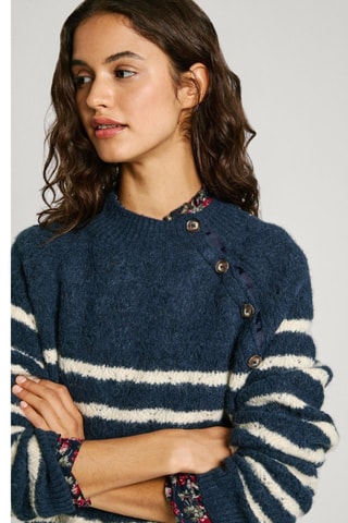 Maglia in lana e alpaca Hela - Navy