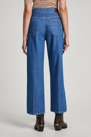 Jeans straight a vita alta Tailor - Blu