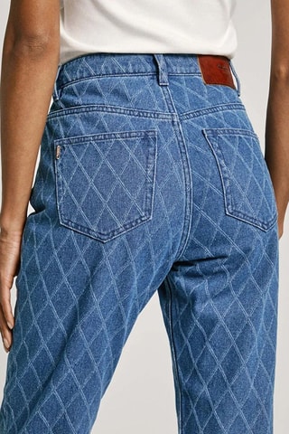 Jeans straight a vita alta Diamond - Blu