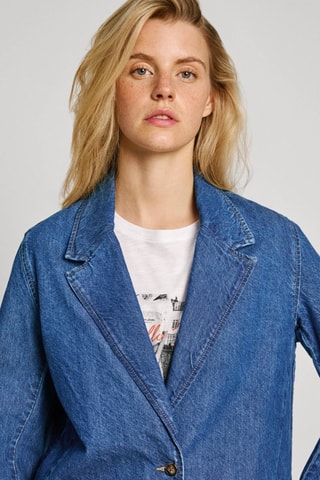 Giacca lunga in jeans Mabel - Navy