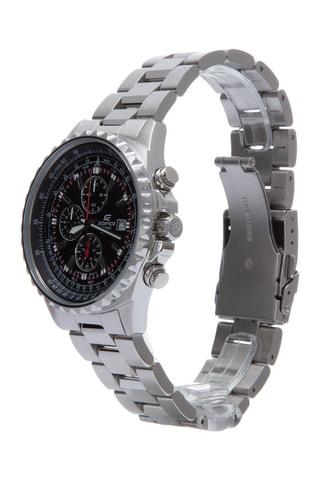 Orologio al quarzo in acciaio - Cronografo - Argentato e nero