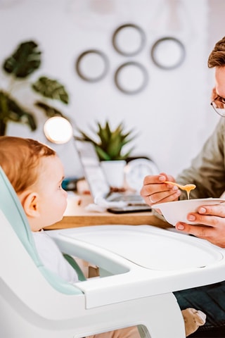 Hoge Houten Kinderstoel Scandi Grijs