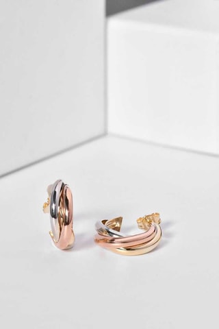 Orecchini a cerchio Tri Or - Oro giallo, oro rosa e oro bianco