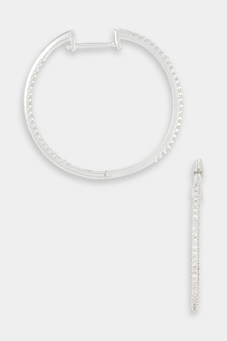 Orecchini a cerchio Diamants - Oro bianco e diamanti