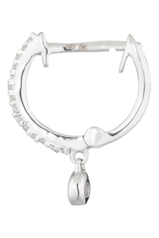 Orecchini a cerchio Charms - Oro bianco e diamanti - Le Diamantaire