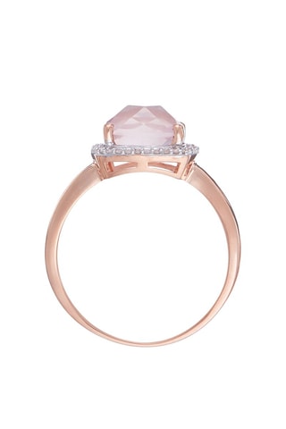 Anello Quartissime - Oro rosa, diamanti e quarzo