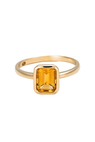 Anello Classy - Oro giallo e citrino