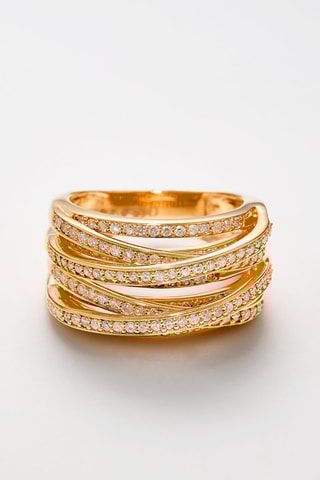 Anello New Entrelacs Candides  - Oro giallo e diamanti