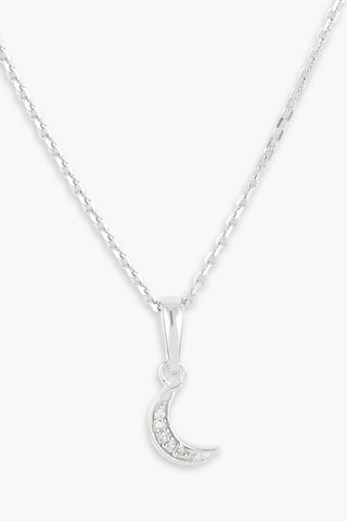 Hanger Diamond Moon  Witgoud en Diamanten