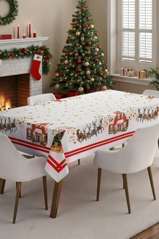 Toalha de mesa retangular - Branco - 160 x 220 cm