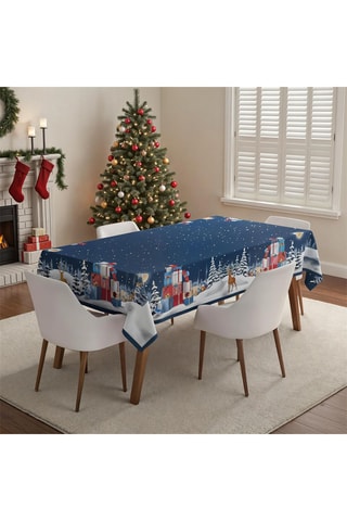Toalha de mesa retangular - Azul-cobalto - 160 x 220 cm