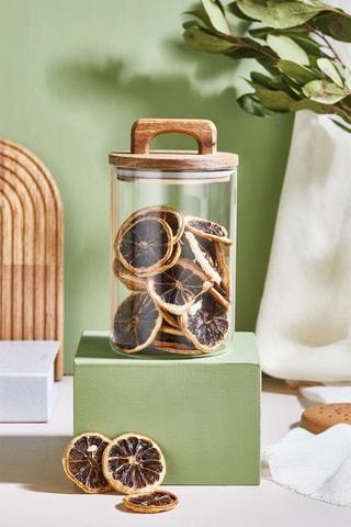 Frasco de vidro e tampa Akasya 15 - 15 x 10 cm