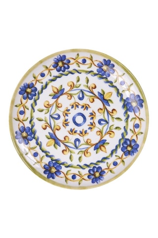 4 pratos para sobremesa em porcelana - 21 x 21 x 2 cm