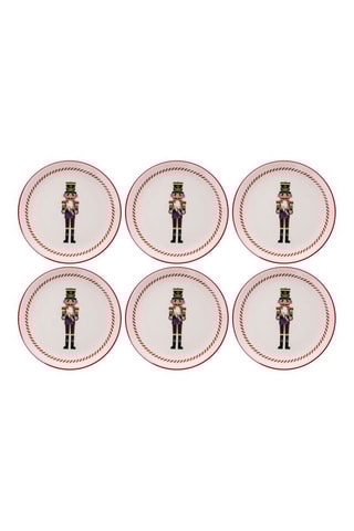 6 pratos de sobremesa em porcelana - 19,3 cm