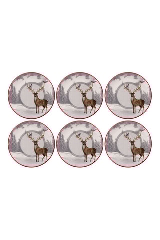 6 pratos de sobremesa em porcelana - 19,3 cm