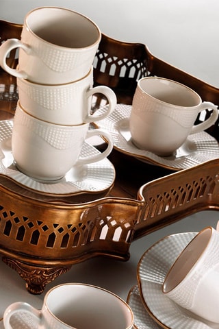 Serviço de café em porcelana 12 peças