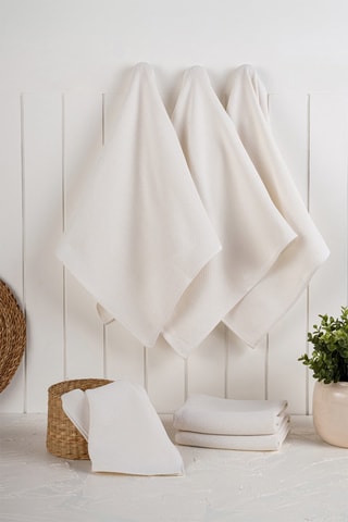 6 panos de cozinha Eloise - Cru