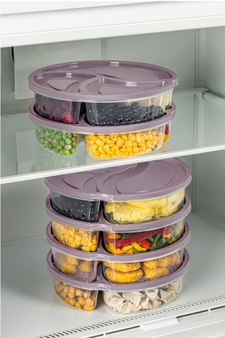 6 caixas de conservação - 21 x 21 x 5 cm