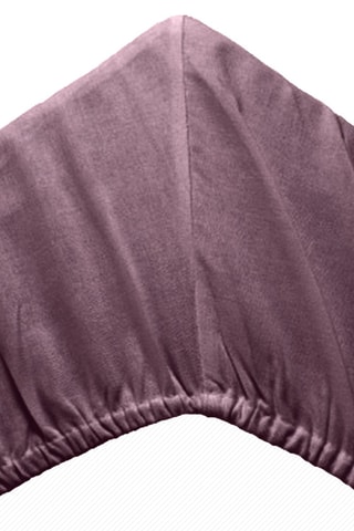 Lenzuolo sotto in percalle di cotone 80 fili/cm² - Melanzana - Angolo 40 cm