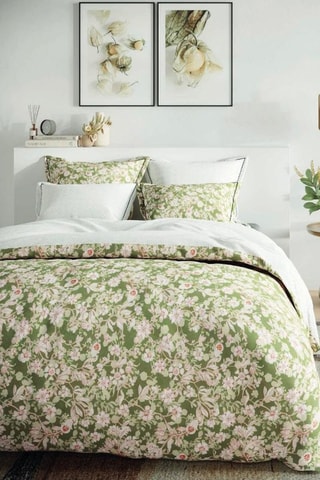 Parure copripiumino in cotone 57 fili/cm² Oliva - Verde 